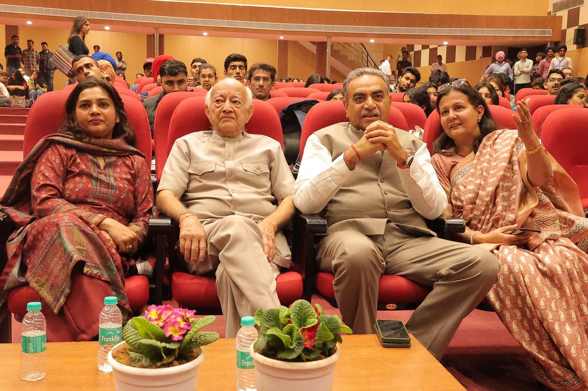 Alumni and guests at Yuva Sansad