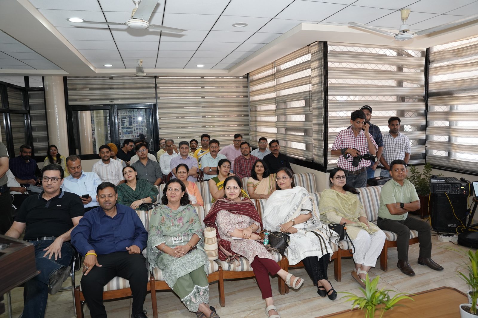 Alumni and faculty at the launch.